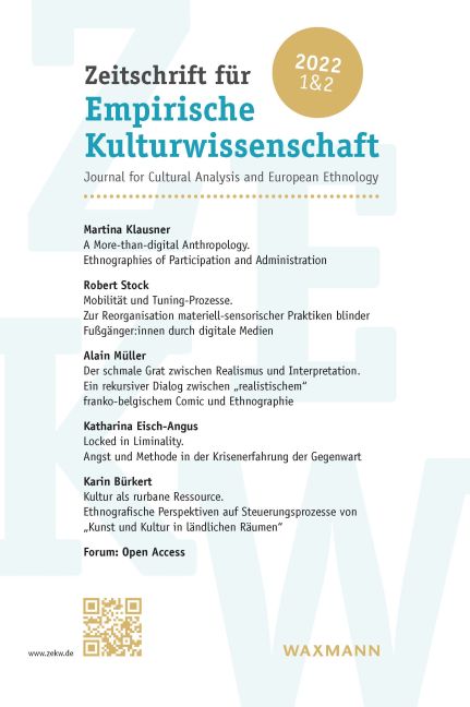 Das Cover der Zeitschrift für Empirische Kulturwissenschaft, Ausgabe 2022, Heft 1 und 2